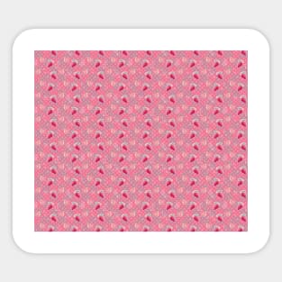 Pink Strawberry Pineapple Pattern Sticker